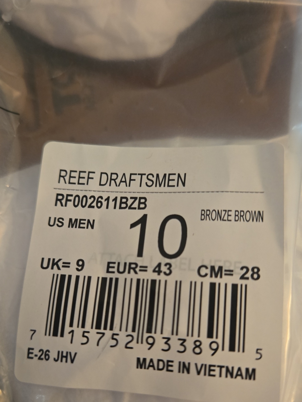 Reef Draftsmen Sandals - Bronze Brown Size 10 - Picture 2 of 7